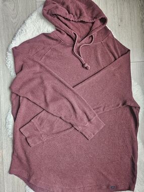 💫5/35$ Denver Hayes Men's Burgundy Waffle Knit Hoodie - 100% Cotton - Large 🍷